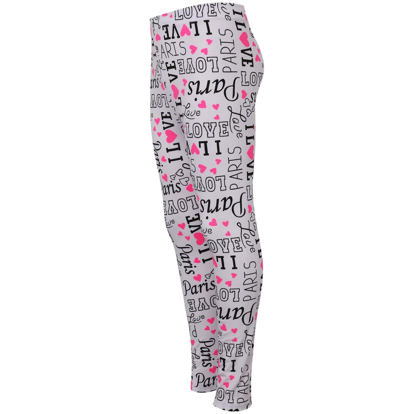 Kids Girls Legging I Love Paris Print Trendy Fashion Dance Party Summer Leggings