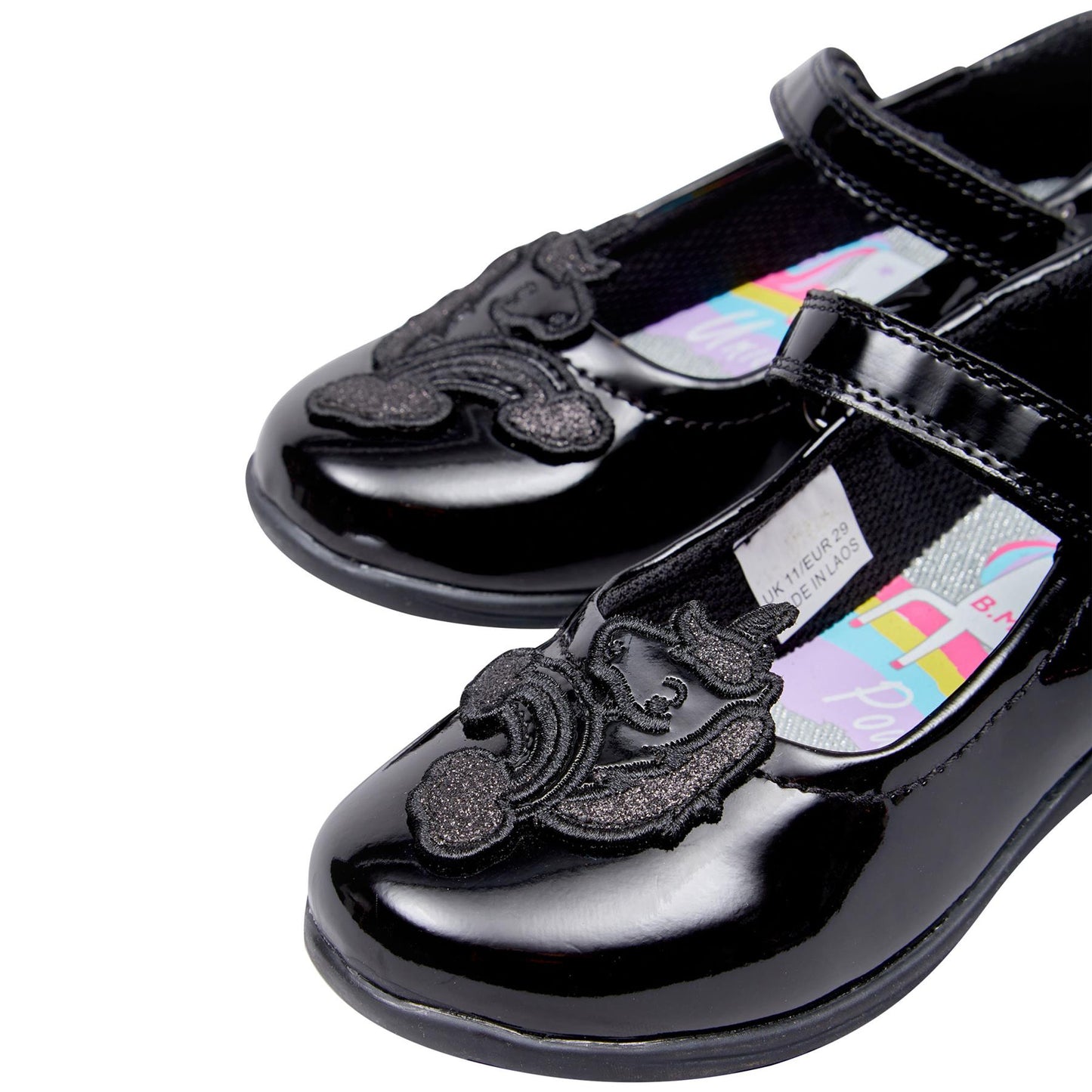A2Z 4 Kids Girls Unicorn Patent Shoe PU Leather Mary Jane Back to School Shoes