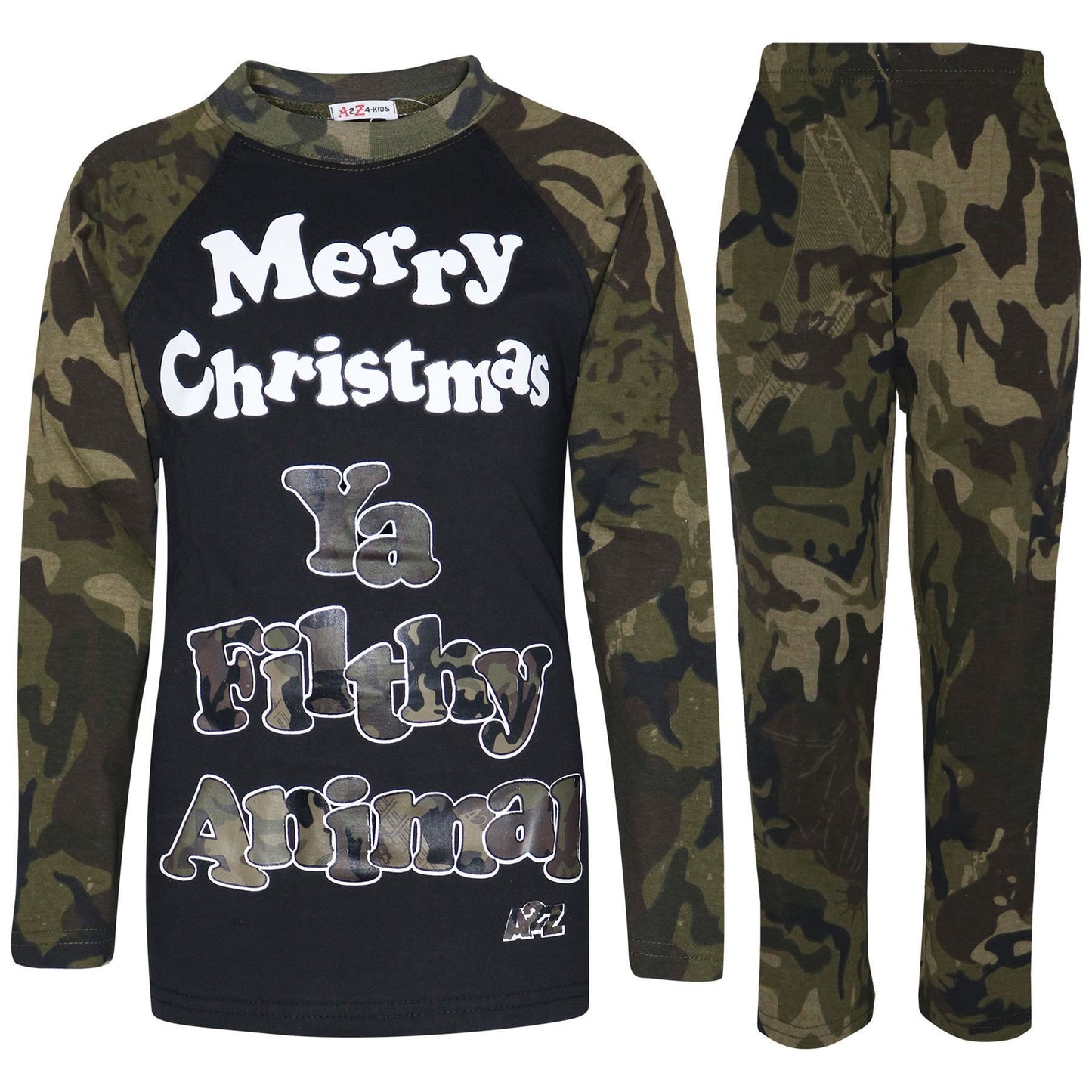 Kids Girls Boys PJ'S "YA FILTHY" Printed Christmas Pyjamas New Age 5-13 Years