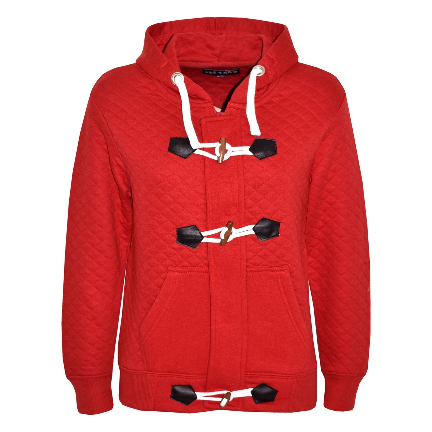 KIDS GIRLS BOYS DUFFEL HOODIE KIDS QUILTED FLEECE HOODED JACKET AGE 7-13 YEARS
