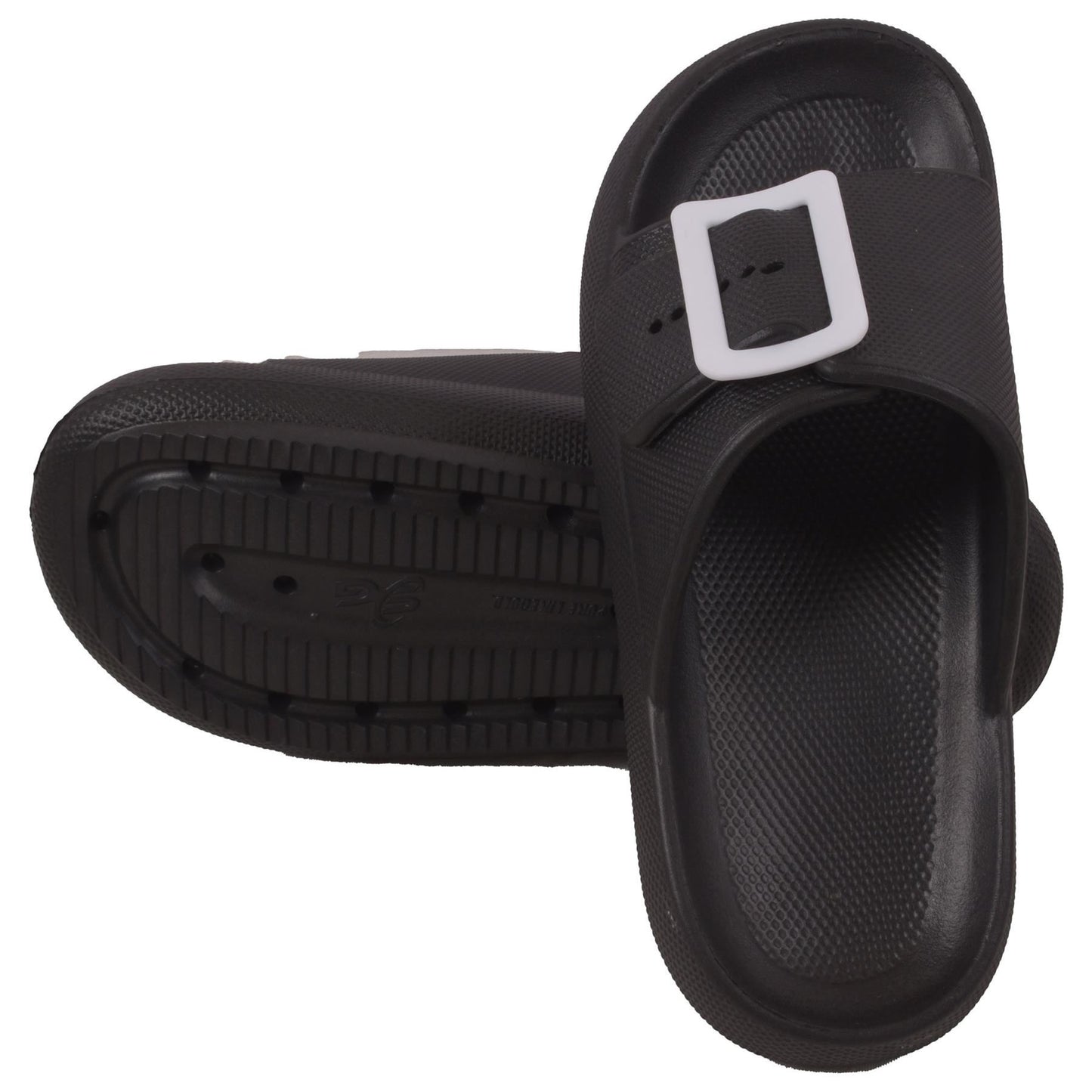A2Z Girls Teens Open Toe Knitted Effect Lightweight Flat Ladies Walking Sliders