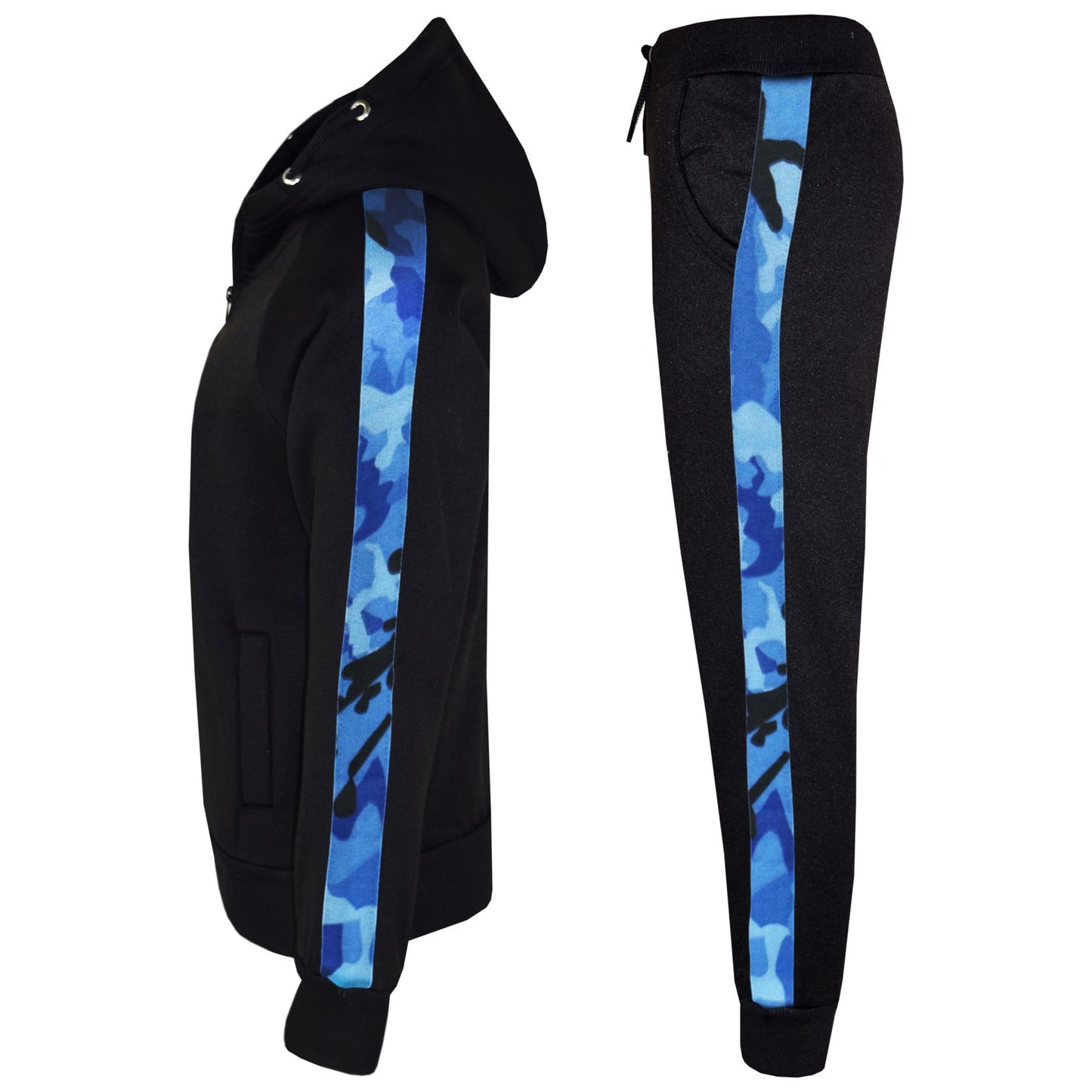 Kids Girls Boys Jogging Suit Fleece Hooded Hoodie Bottom Tracksuit Jogger 5-13Yr