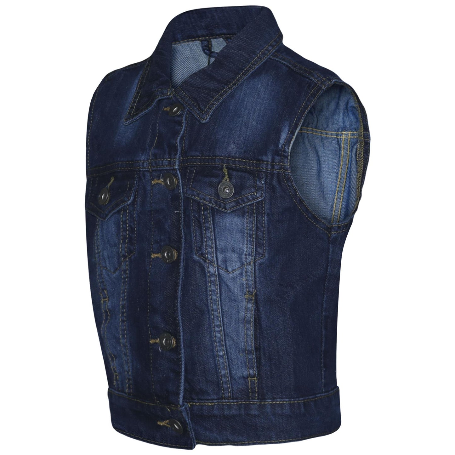 Girls Denim Jacket Dark Blue Jeans School Jackets Coats Age 3-13 Years