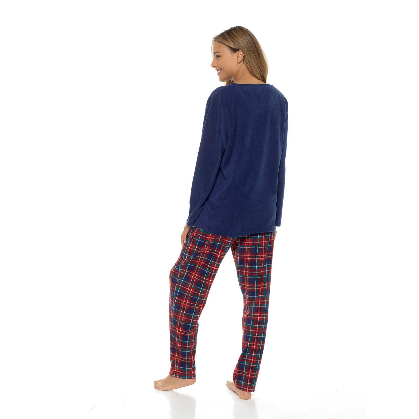 Ladies Fleece Pyjama Set Cosy Dog & Bear Warm Winter Loungewear Sizes 8-22