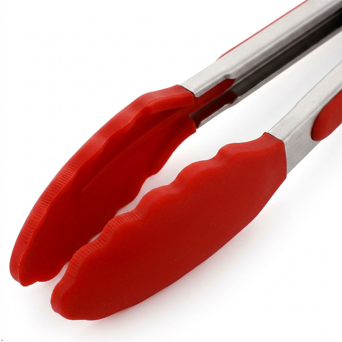 Silicone Grip Tongs Pack of 3 Heat Resistant Kitchen BBQ Cooking Serving Tongs