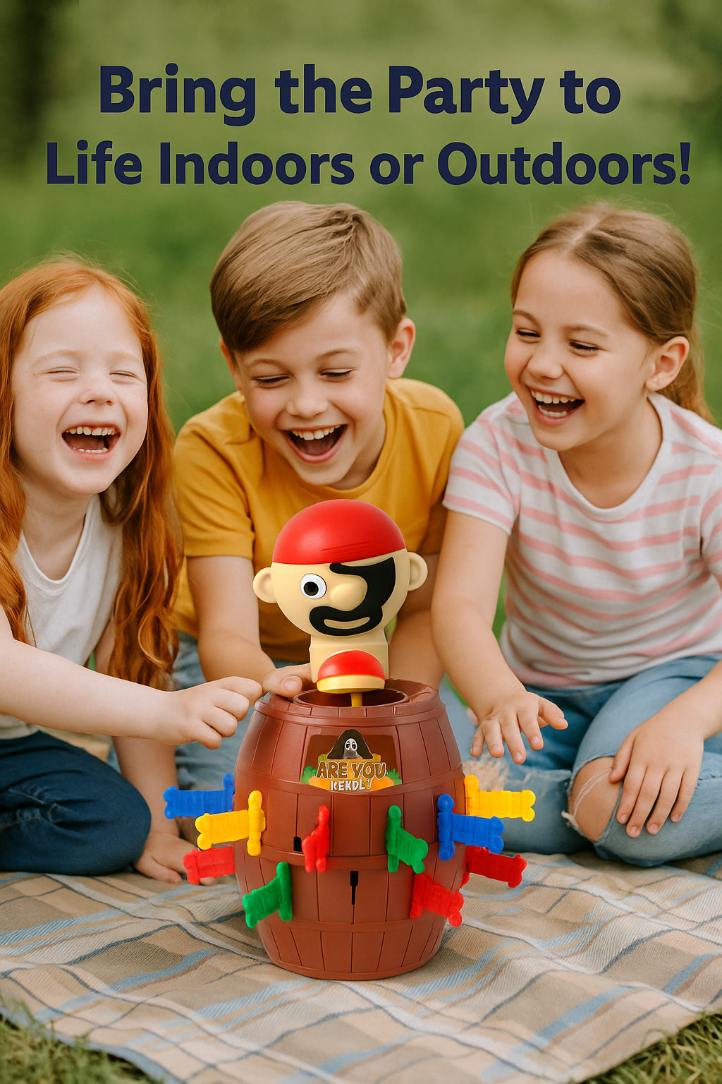 A2Z 4 Kids Pirate Barrel Pop-Up Classic Sword Surprise Game Toy for Kids Age 3+