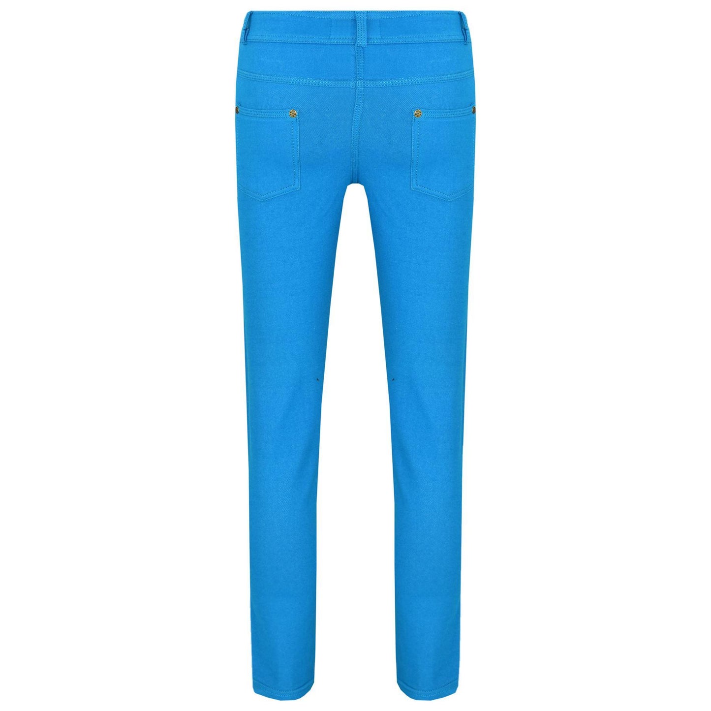 Kids Skinny Jeans Girls Stretchy Jeggings Fit Pants Coloured Trousers 5-13 Years