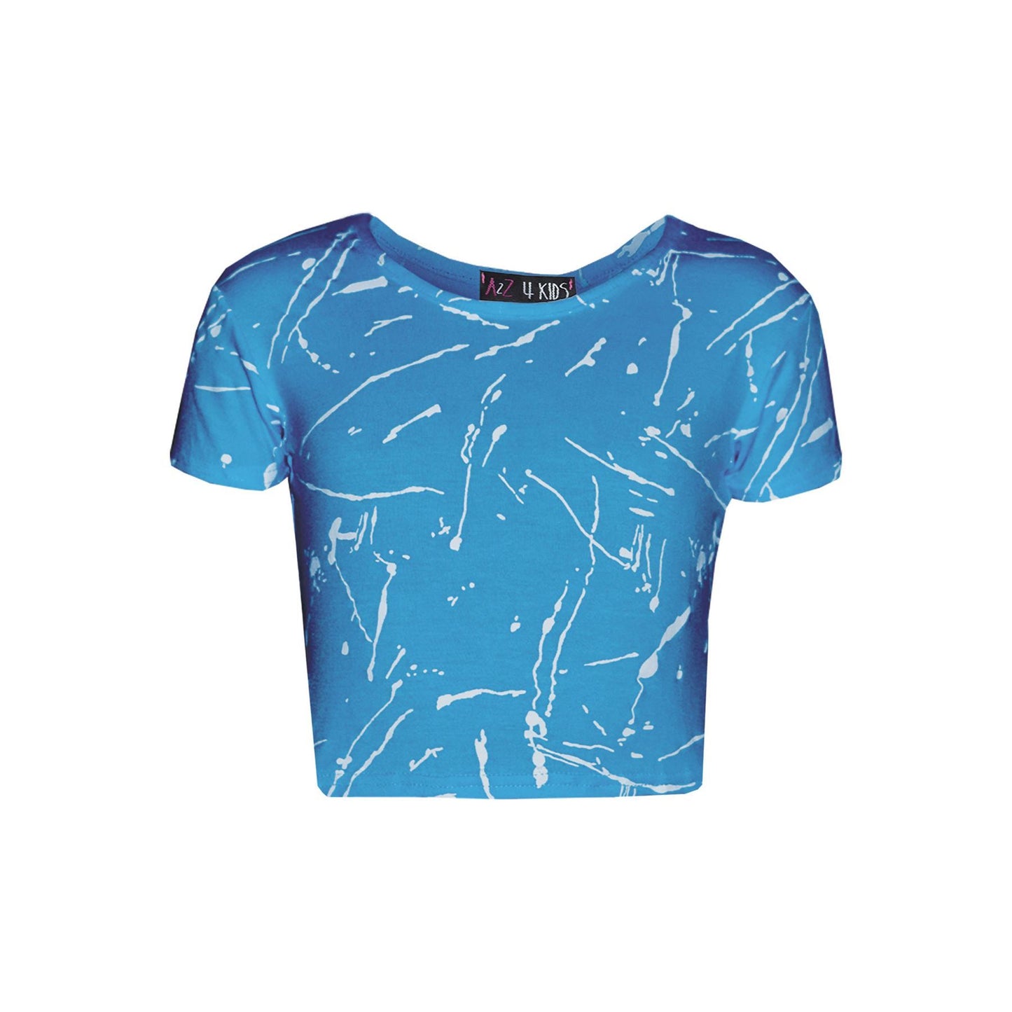 Girls Top Kids Splash Print Stylish Crop Top & Fashion Legging Set Age 7-13 Year