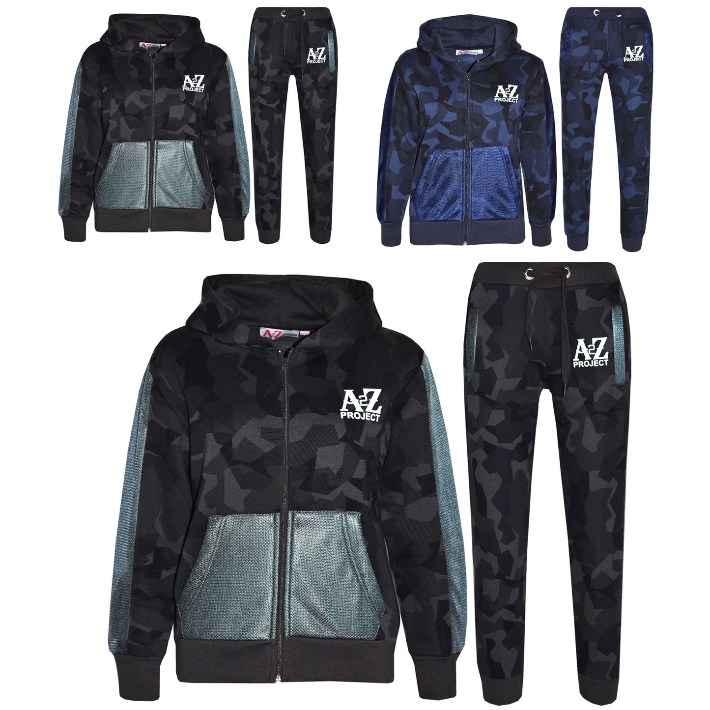 Kids Tracksuit Boys Girls Designer's A2Z Camouflage Jogging Suit Top Bottom 7-13
