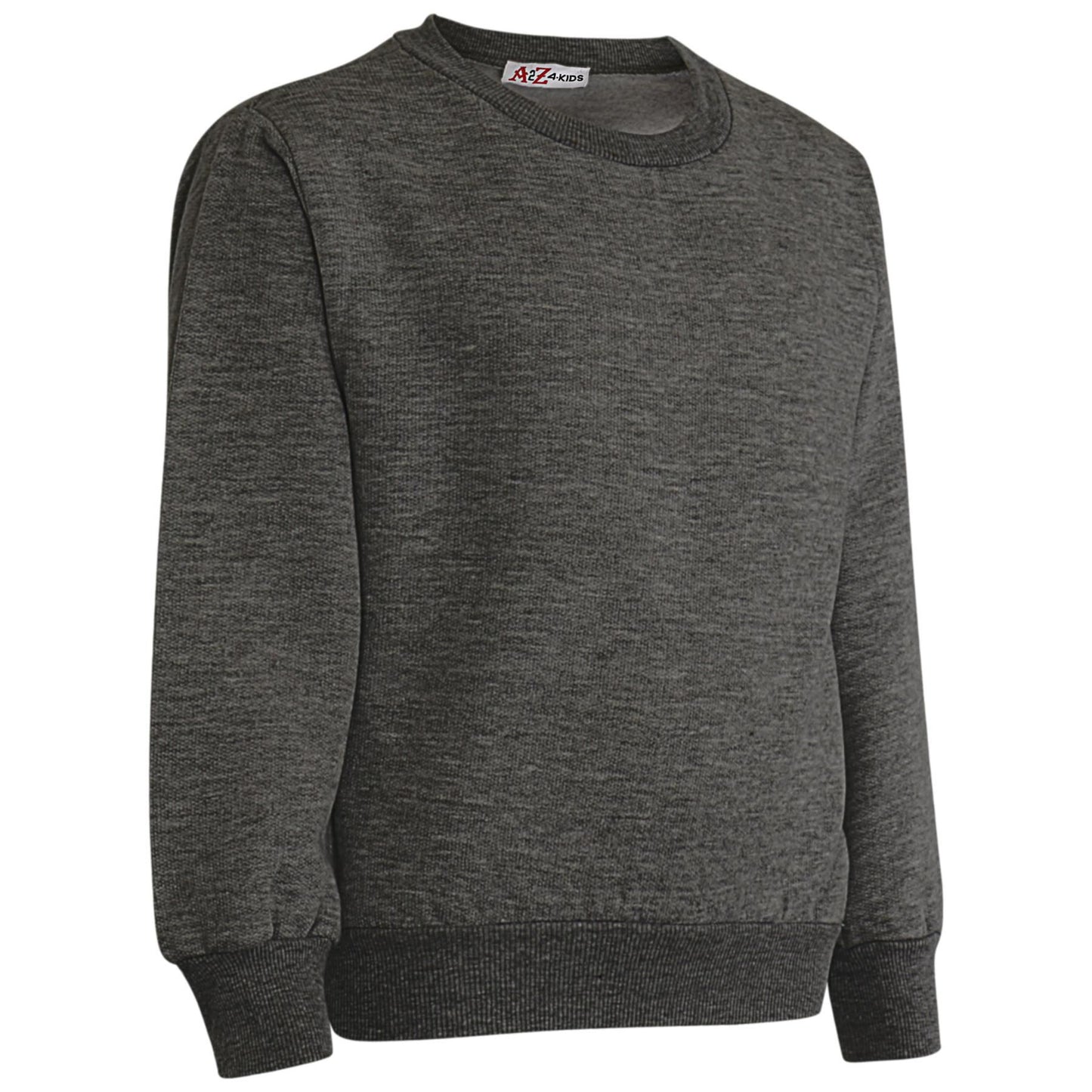 Kids Girls Boys Sweatshirt Plain Crew Round Neck Uniform Age 2-13 Years
