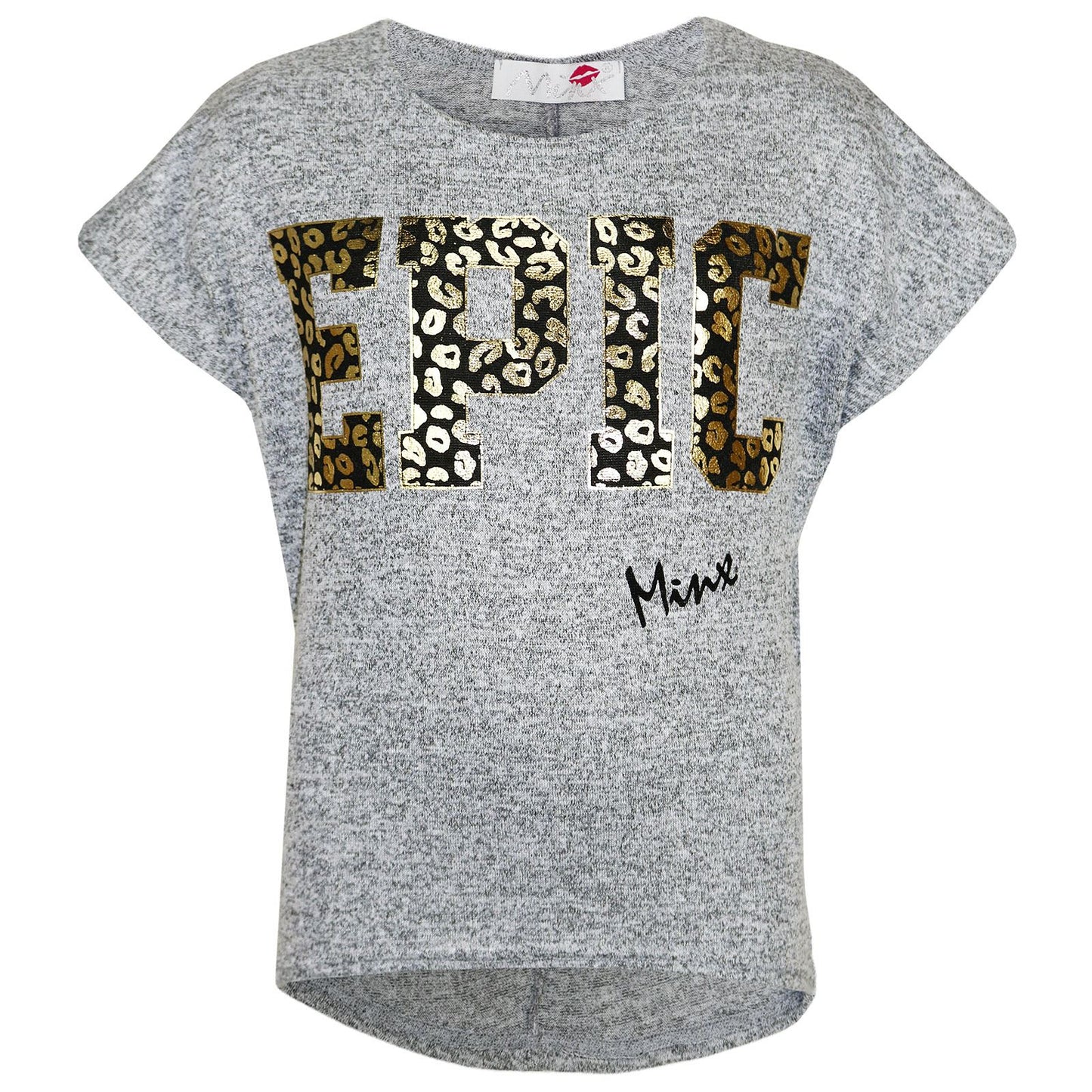 Kids Girls " EPIC " Printed Crop Top Stylish Fashion Trendy Top Age 7-13 Years