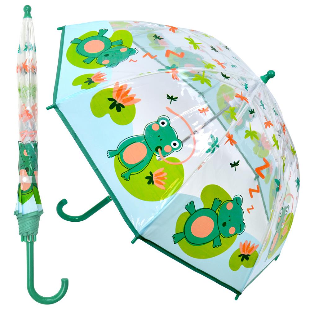 A2Z Kids POE Clear Dome Umbrella Wind and Rain Resistant Outdoor Travel Brolly