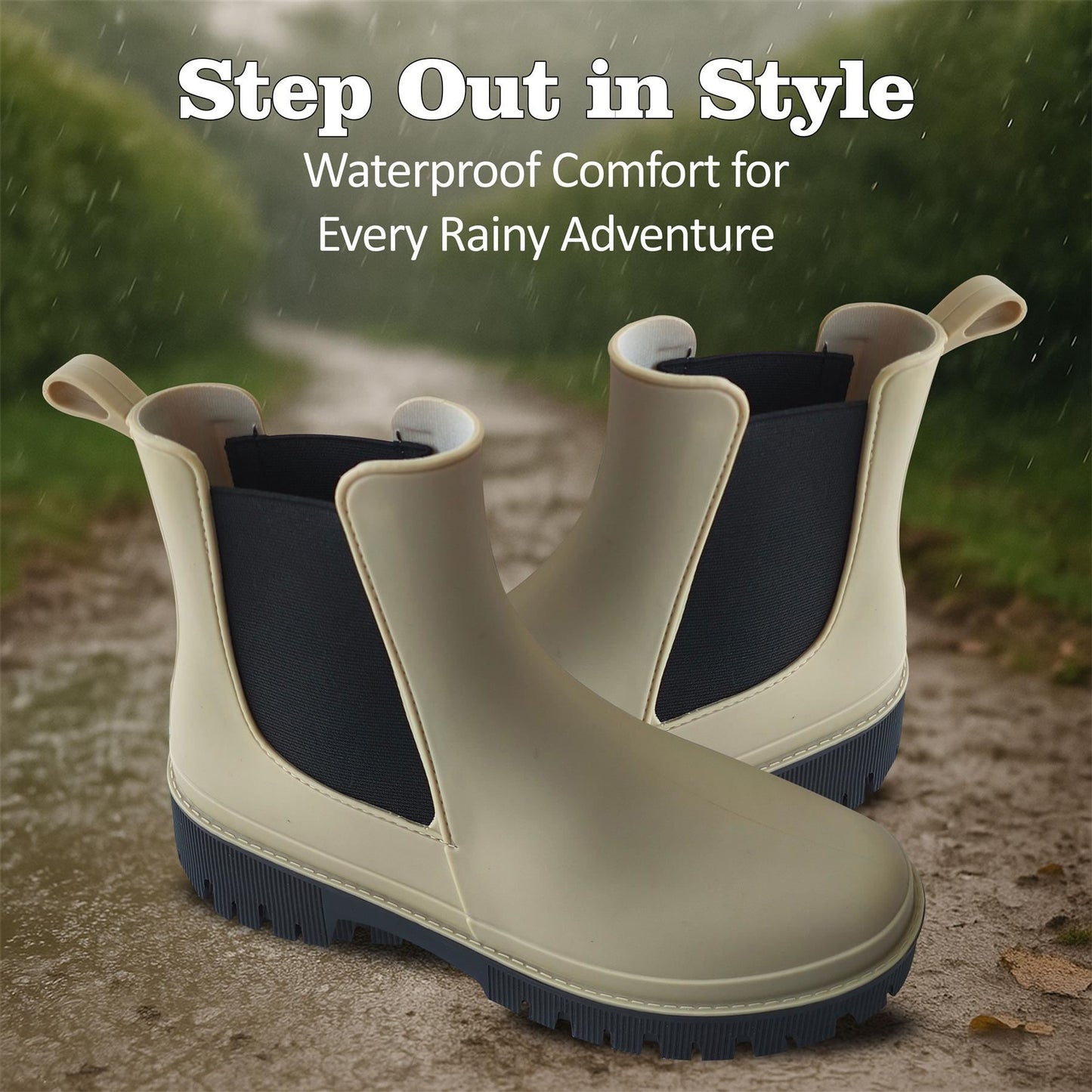 A2Z Ladies Girls Teens Wellington Chelsea Boots Waterproof Ankle Festival Shoes
