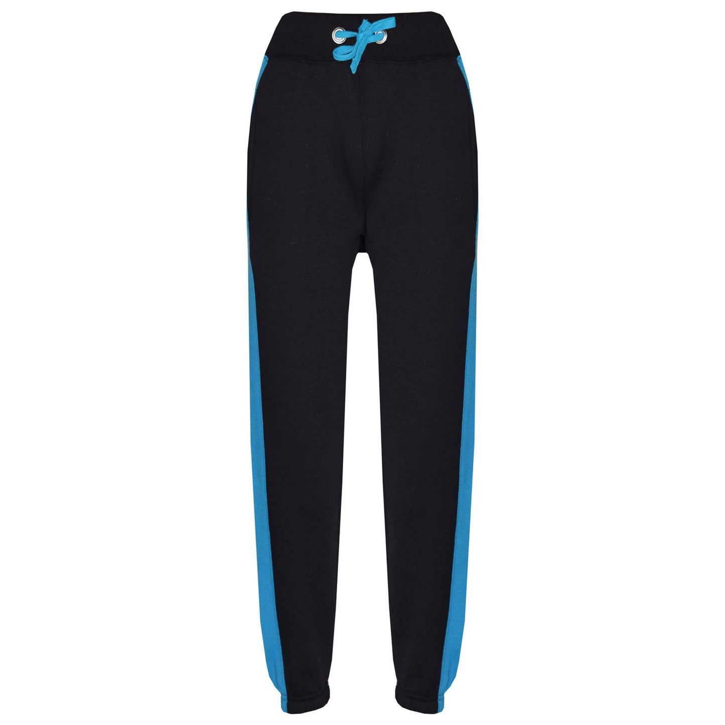 Kids Boys Girls Joggers Contrast Panel Jogging Pants  Casual Trousers 5-13 Years