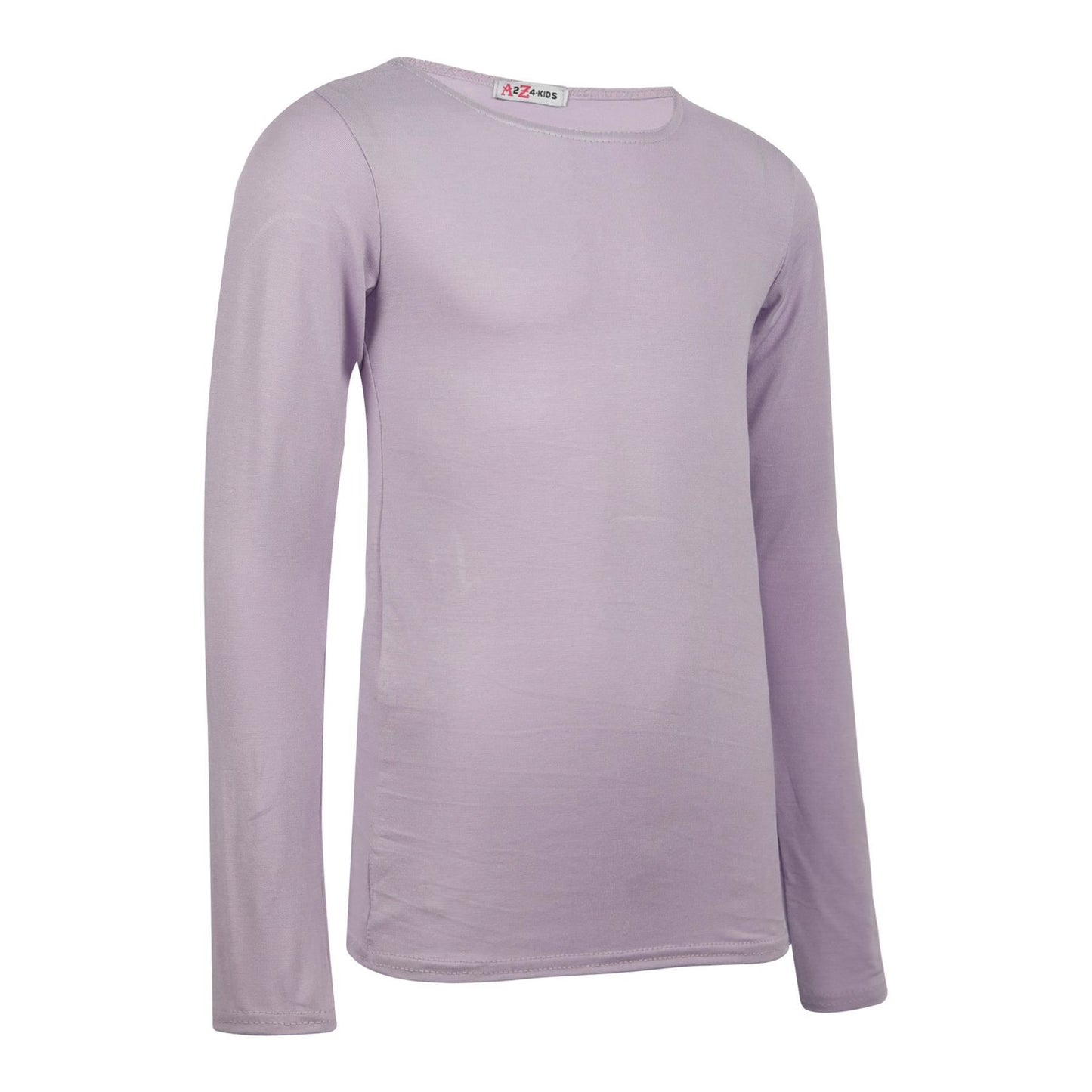 A2Z 4 Kids Girls Plain Long Sleeve T Shirt Soft Feel PE School Activewear Shirts