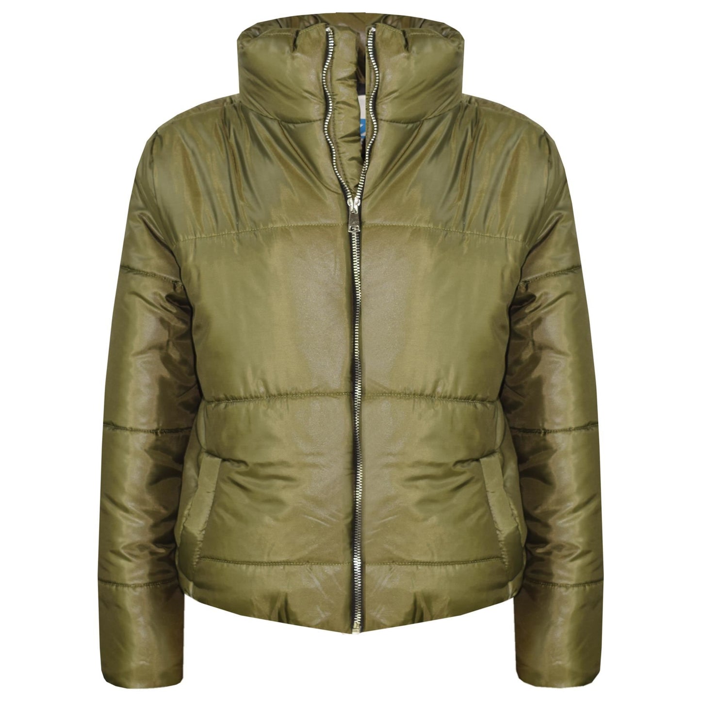 Girls Jacket Kids Wetlook Cropped Padded Quilted Puffer Bubble Jackets Coat 5-13