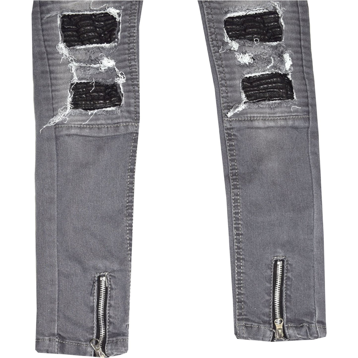 Kids Girls Stretchy Jeans Designer Ripped Drape Panel Denim Pant Trouser 5-13 Yr