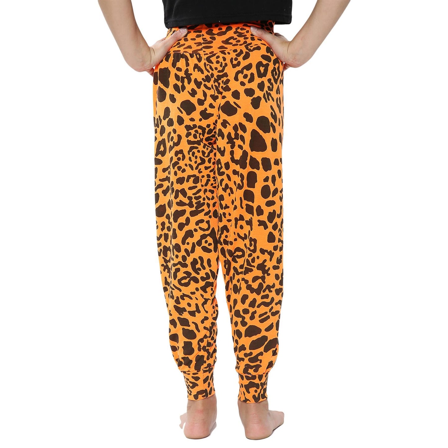 Kids Girls Ali Baba Style Leopard Harem Trouser Leggings Pants Age 5-13 Years