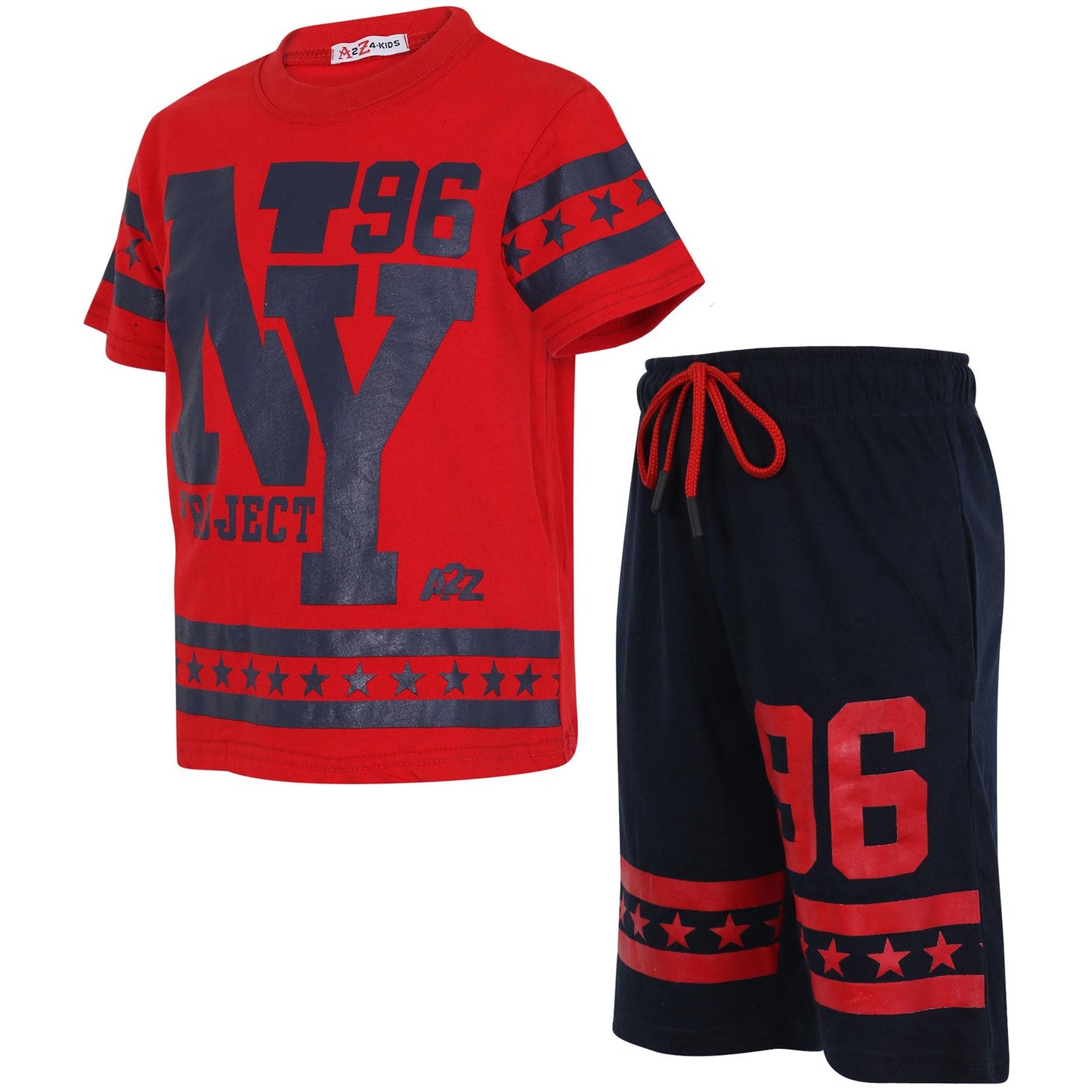 Kids Boys Girls T Shirt Short Set NY New York T-Shirt Top Shorts Set Age 5-13