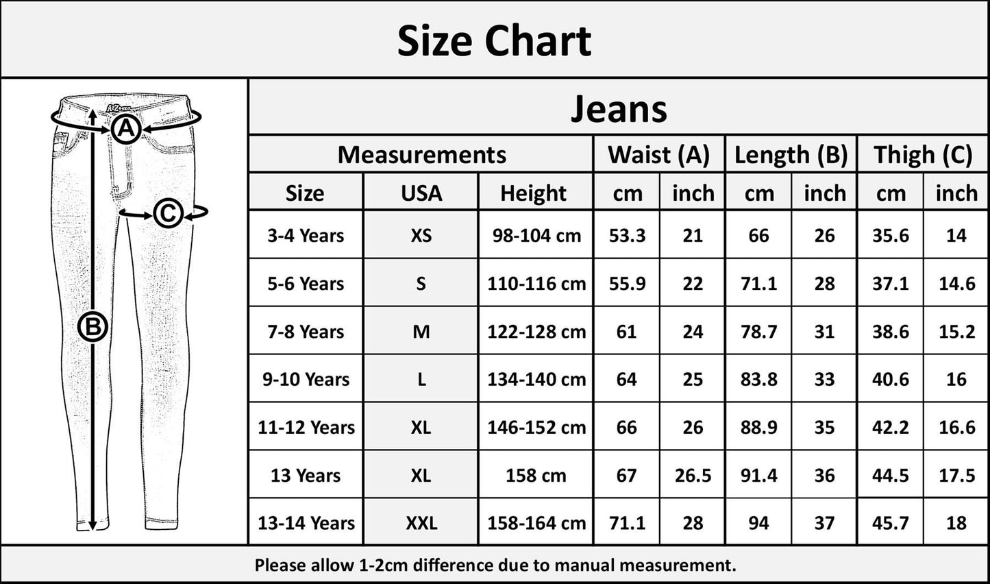 A2Z 4Kids Kids Ripped Jeans Comfort Stretch Jeans Cotton Pants Age 3-14 Years