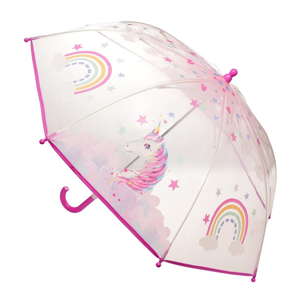 A2Z Kids POE Clear Dome Umbrella Wind and Rain Resistant Outdoor Travel Brolly
