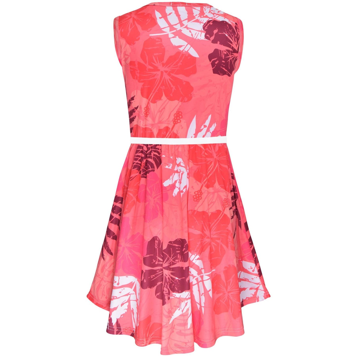 Kids Girls Skater Dress Sleeveless Camo Leaf Print Party Fashion Summer Dresses