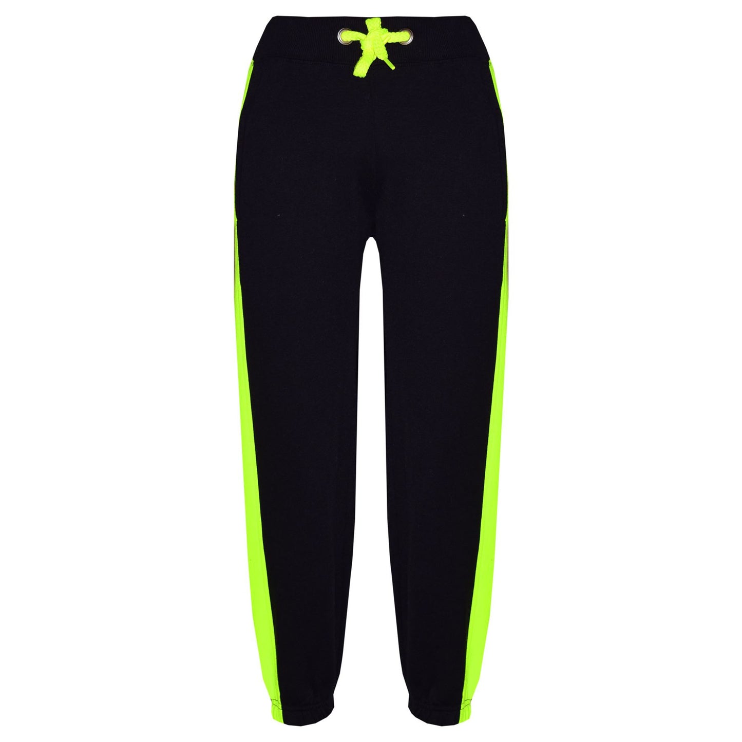 Kids Boys Girls Joggers Contrast Panel Jogging Pants  Casual Trousers 5-13 Years