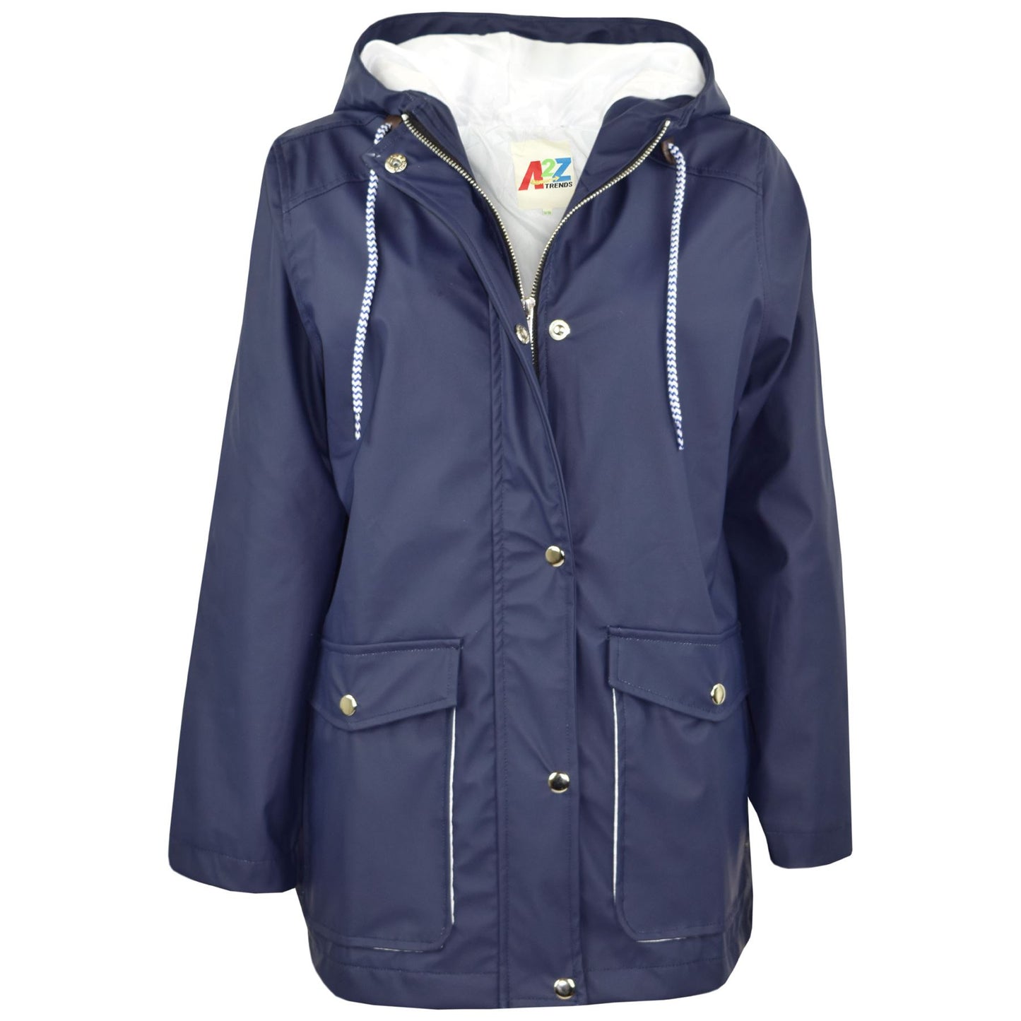 PU Raincoat Jacket Windbreaker Waterproof Parka Hooded Girls Boys Age 5-13 Years
