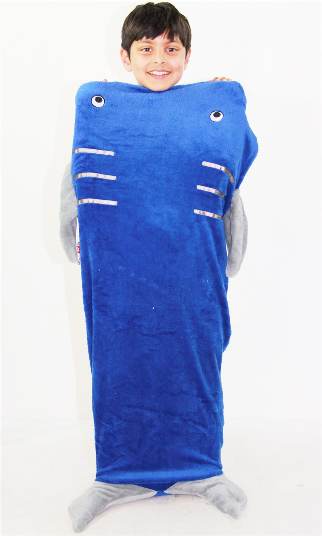 Kids Blanket Shark Soft Fleece Blankets Sleeping Bag Fancy Dresses One Size