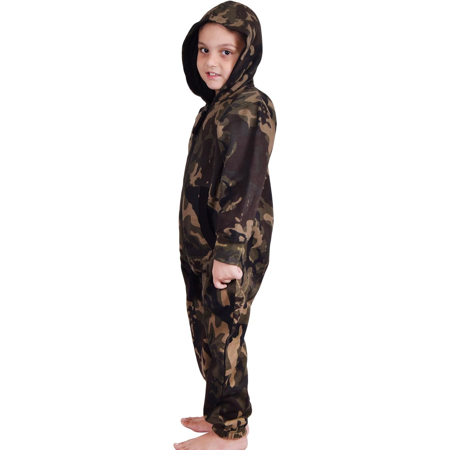 A2Z Onesie One Piece Kids Camo Green Pyjamas Sleepsuit Costume Girls & Boys
