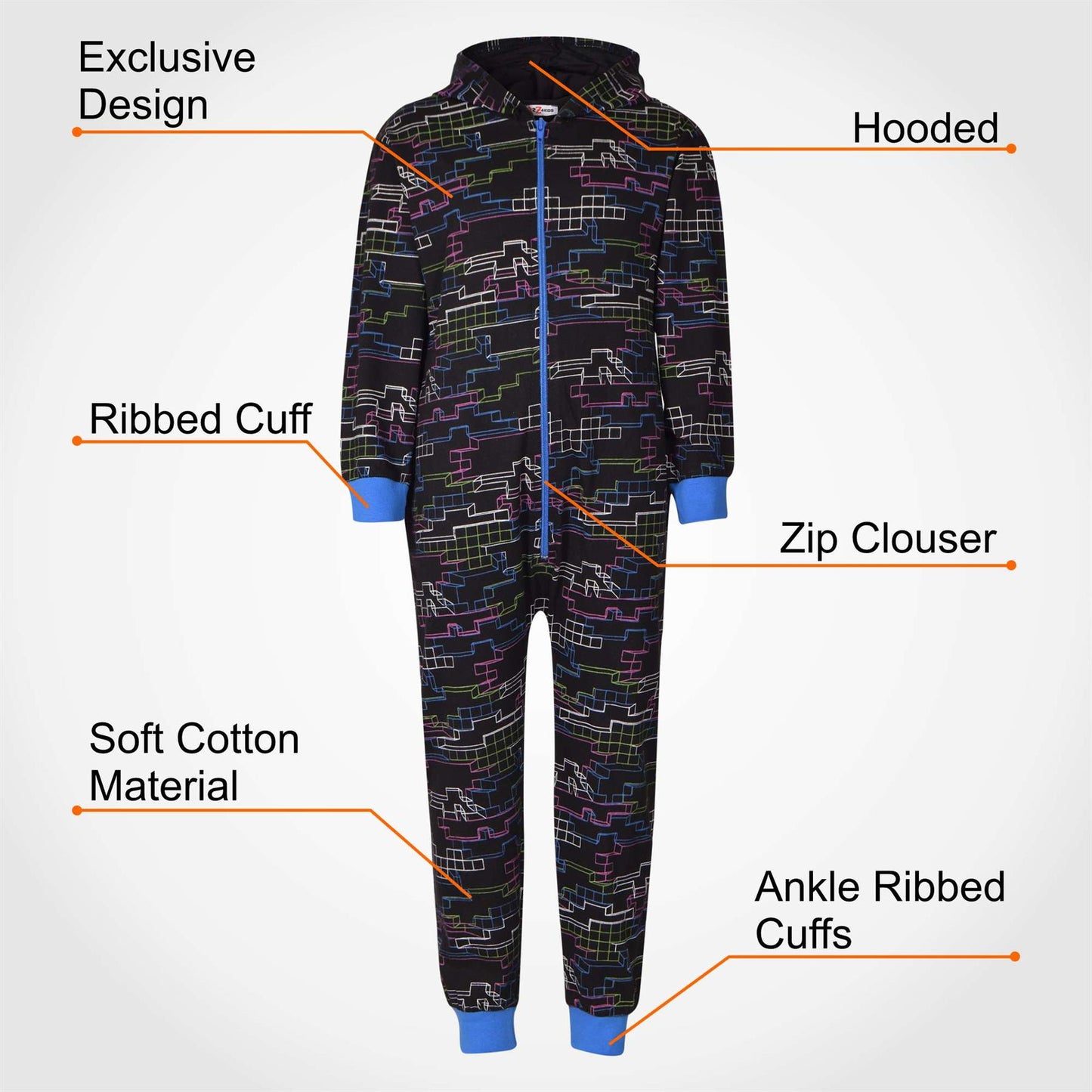 A2Z 4 Kids Girls Boys Onesie One Piece Kids Pyjamas The Future Robot Outfit