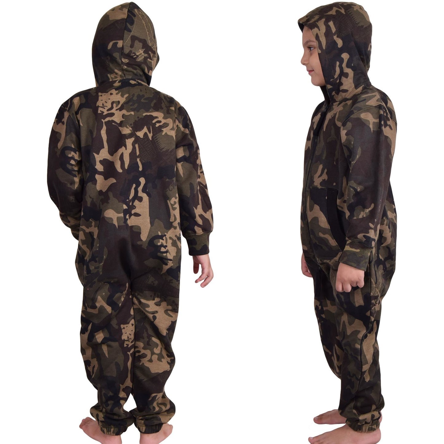A2Z Onesie One Piece Kids Camo Green Pyjamas Sleepsuit Costume Girls & Boys