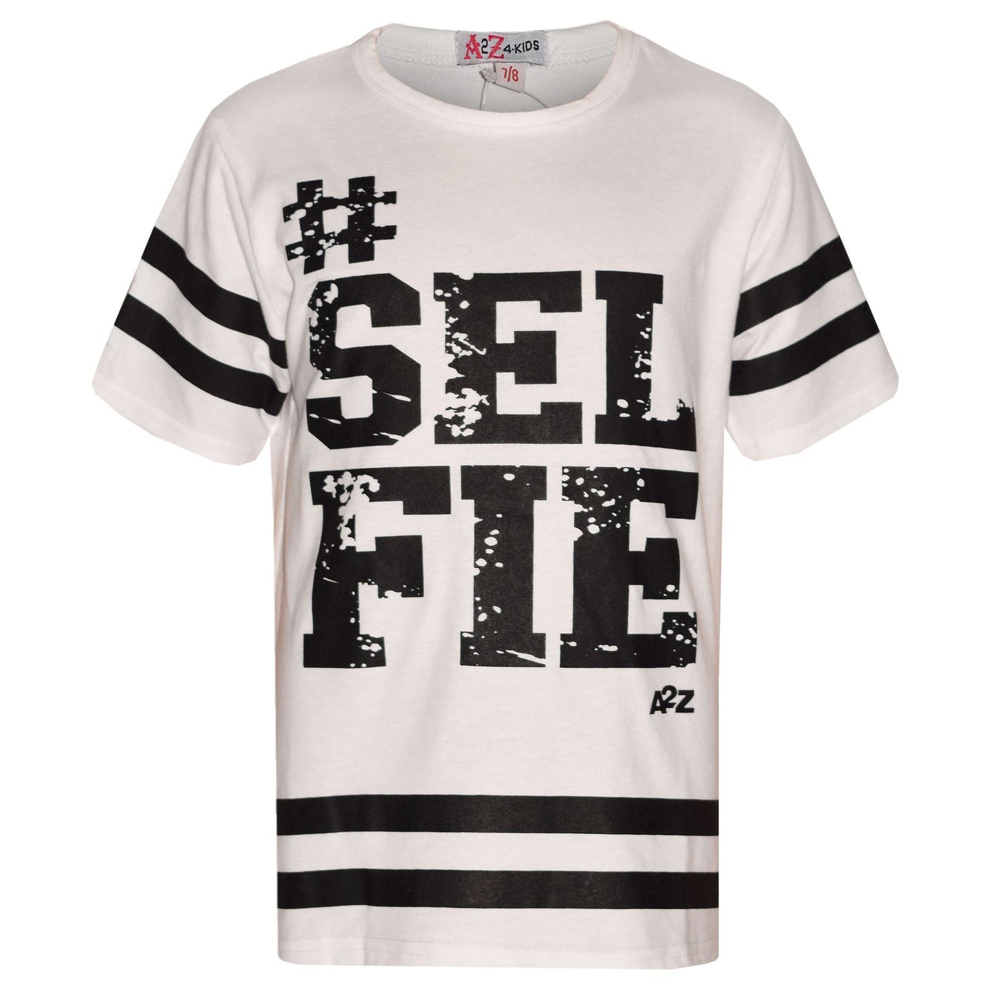 Girls Top Kids Designer's #Selfie Fashion T Shirt Top & Legging Set 7-13 Years