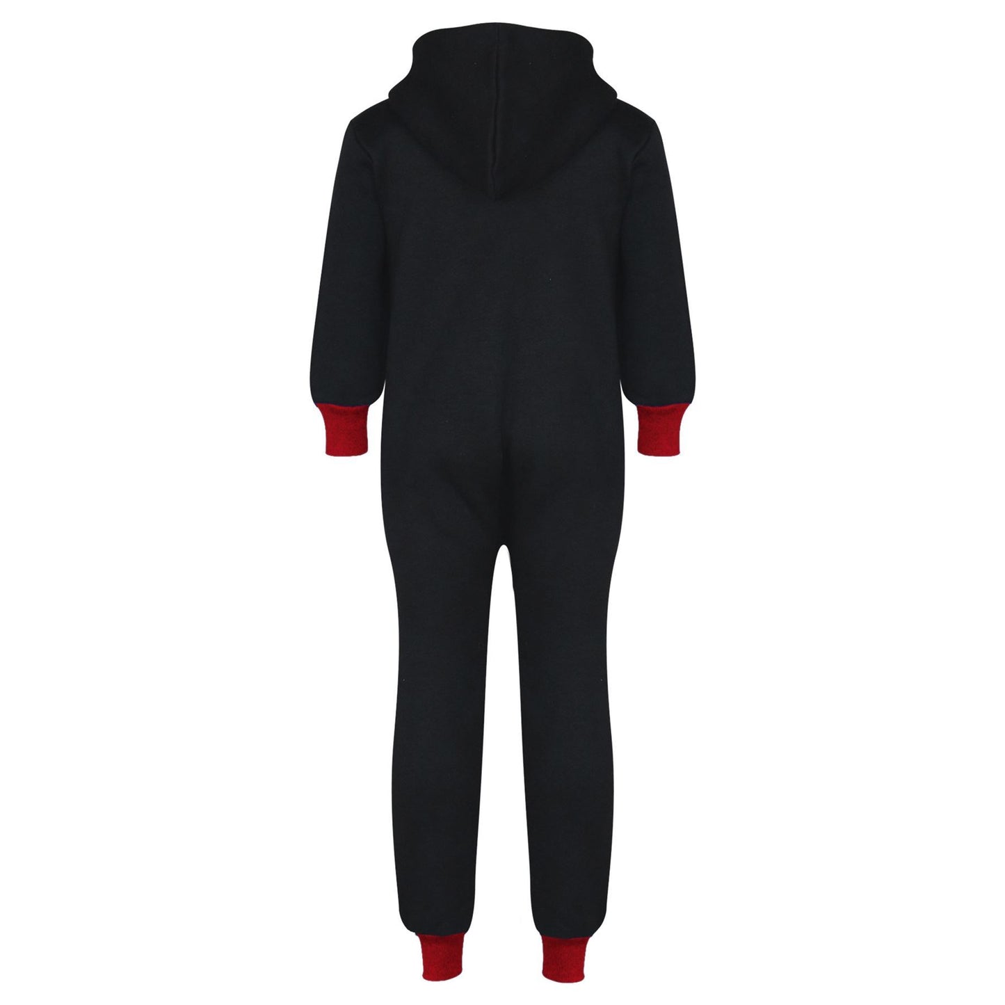 A2Z 4 Kids Girls Boys Red Contrast Fleece Onesie All In One Jumsuit Playsuit Nightwear New Age 2 3 4 5 6 7 8 9 10 11 12._13 Years