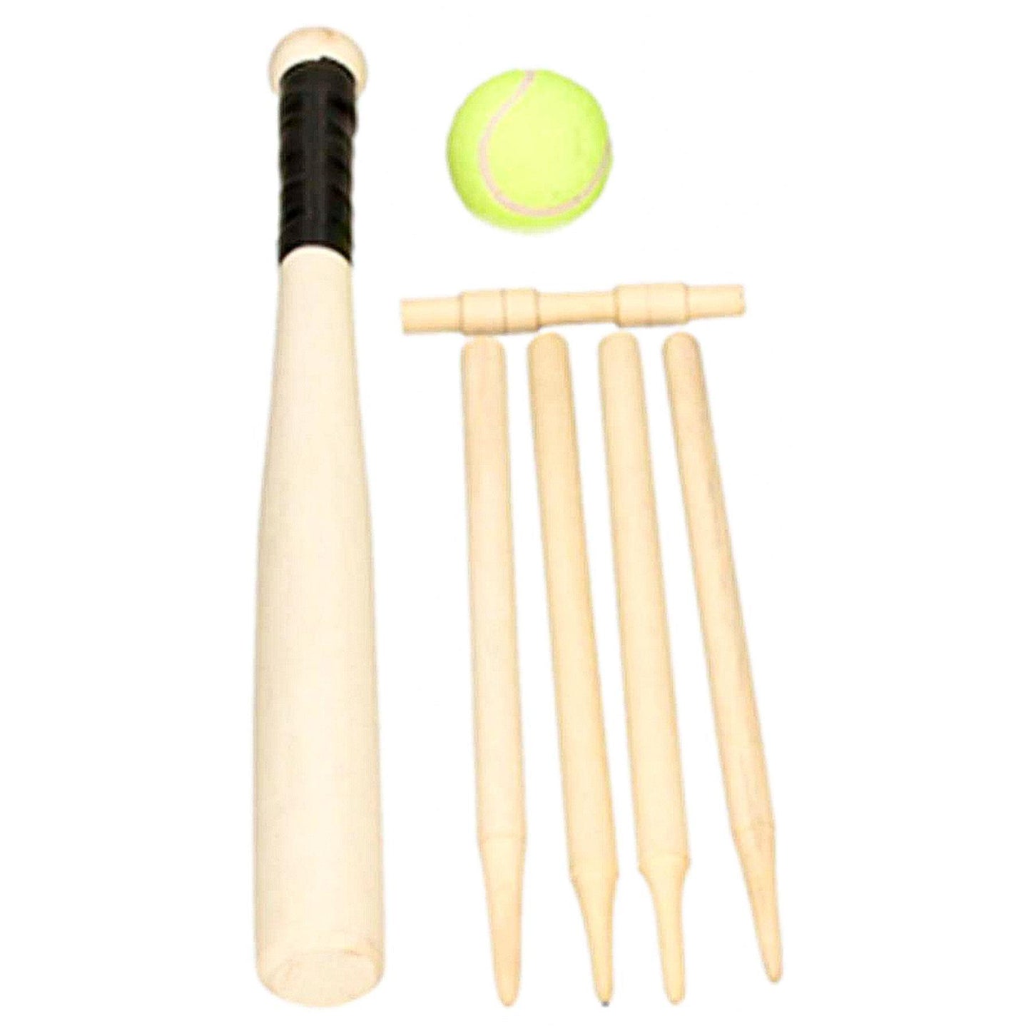A2Z 6 Piece Wooden Rounders Set Outdoor Baseball Bat Active Game With Carry Bag