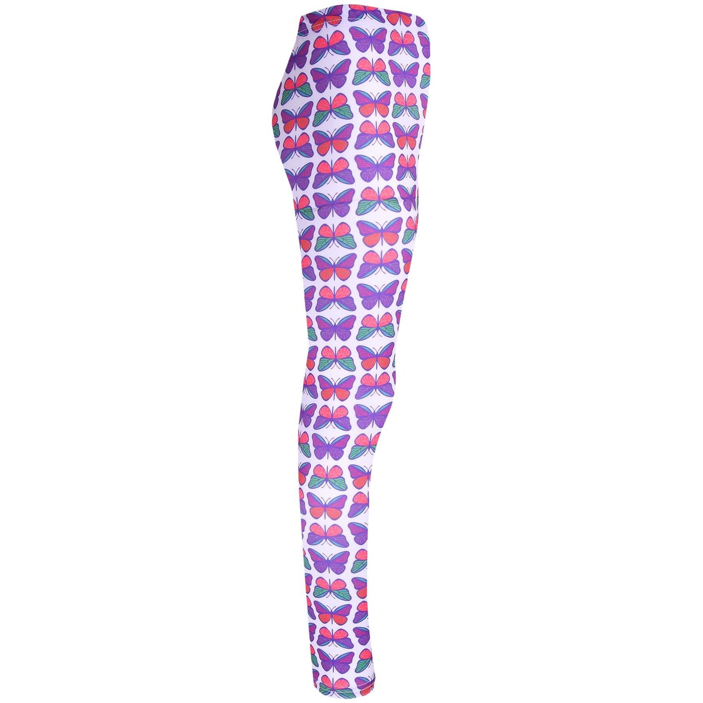 Kids Girls Legging Wild Flowers Butterflies Soft Stretchy Summer Fashion Bottoms