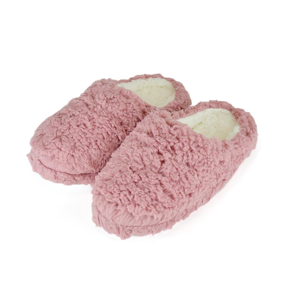 Women Slippers Winter Warm Teddy Fleece Upper Shoft Lining Non-Slip Mule Slipper