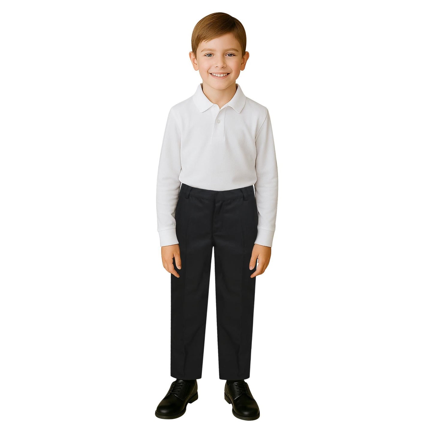 Kids Boys Teens School Uniform Pant Teflon Coated  Adjustable Reinforced Pants