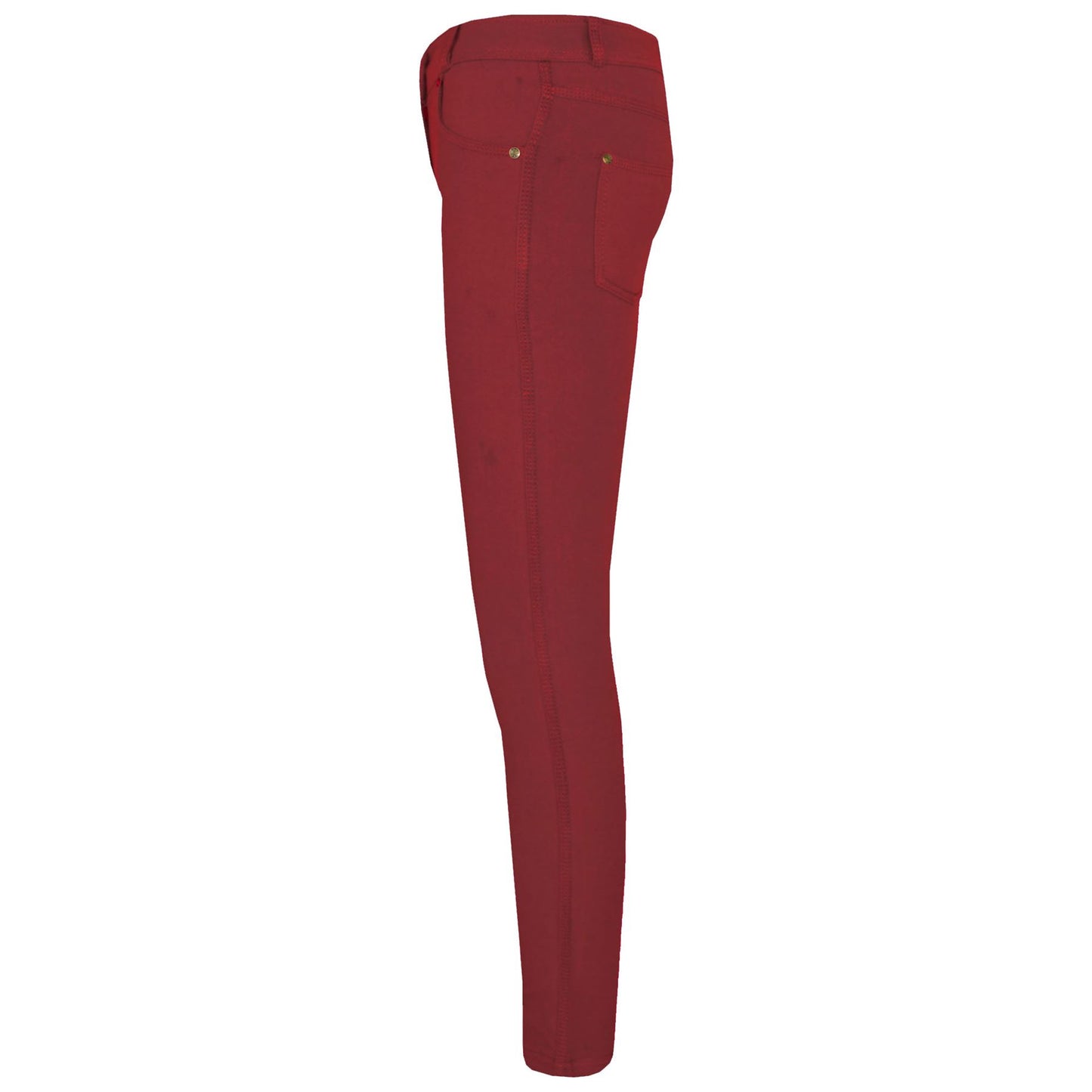 Kids Skinny Jeans Girls Stretchy Jeggings Fit Pants Coloured Trousers 5-13 Years