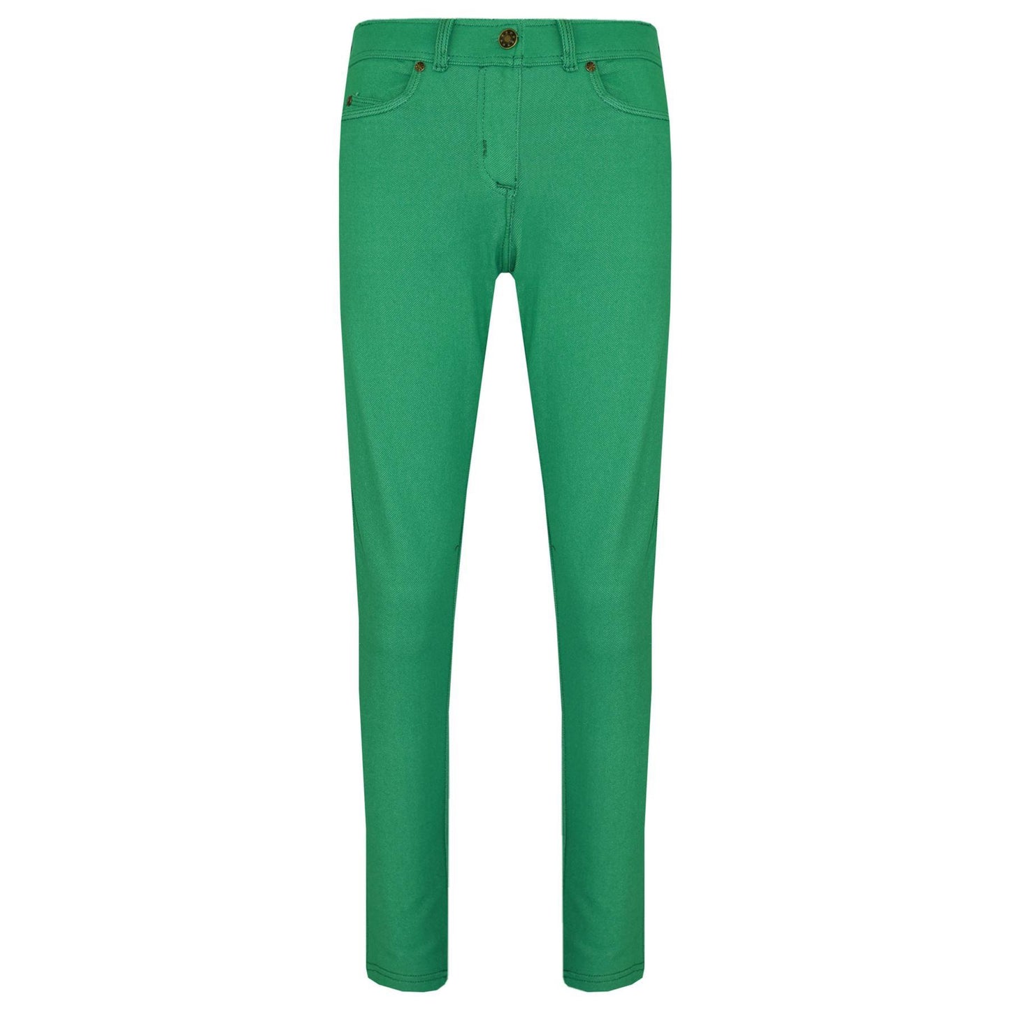 Kids Skinny Jeans Girls Stretchy Jeggings Fit Pants Coloured Trousers 5-13 Years