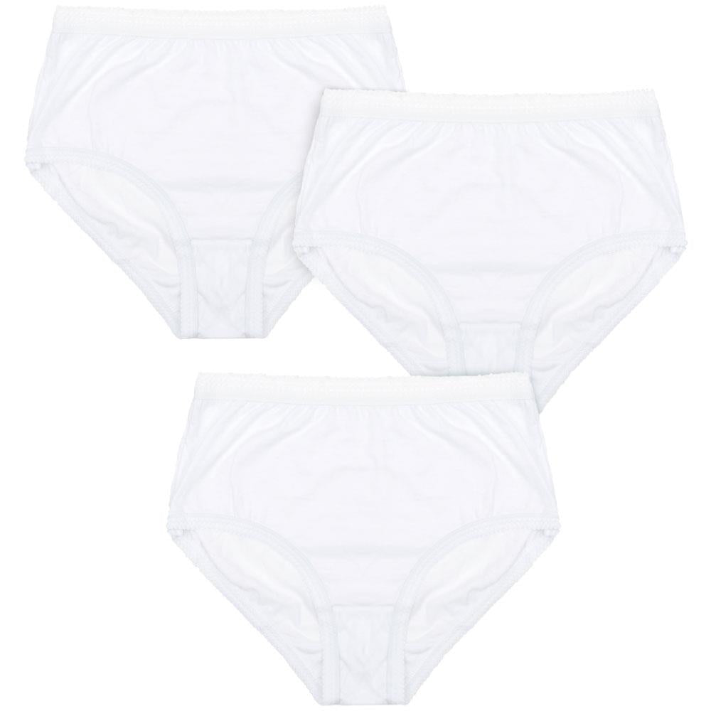 A2Z Ladies Plain Full Briefs Underwear Pack Of 3 Adjustable Waist Hipster Panty