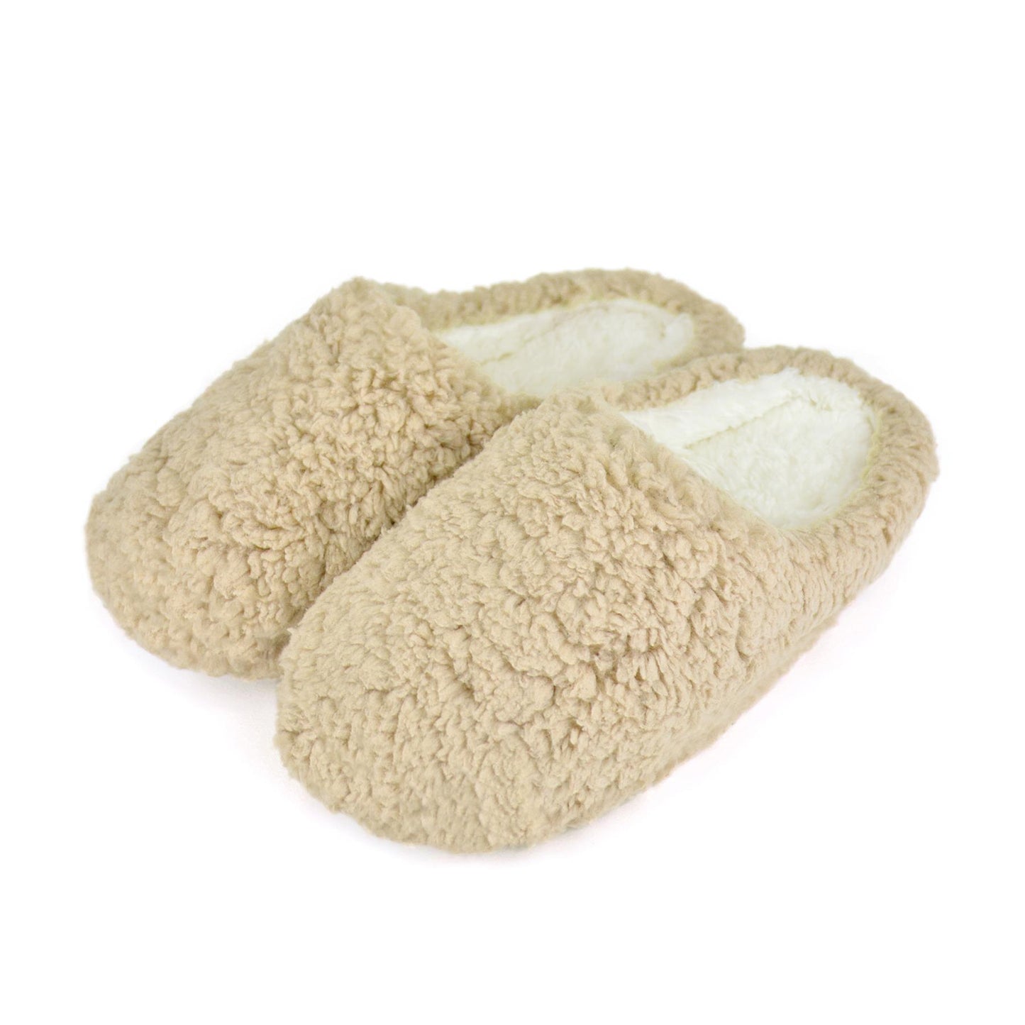 Women Slippers Winter Warm Teddy Fleece Upper Shoft Lining Non-Slip Mule Slipper