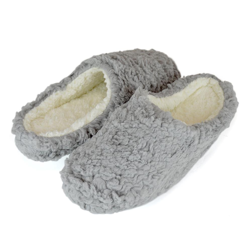 Women Slippers Winter Warm Teddy Fleece Upper Shoft Lining Non-Slip Mule Slipper