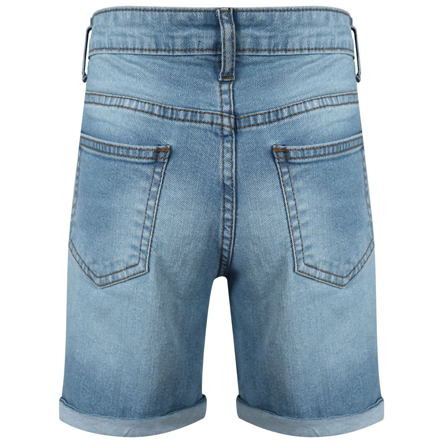 Kids Boys Ripped Light Blue Denim Shorts Comfort Stretch Jeans Trouser Pants