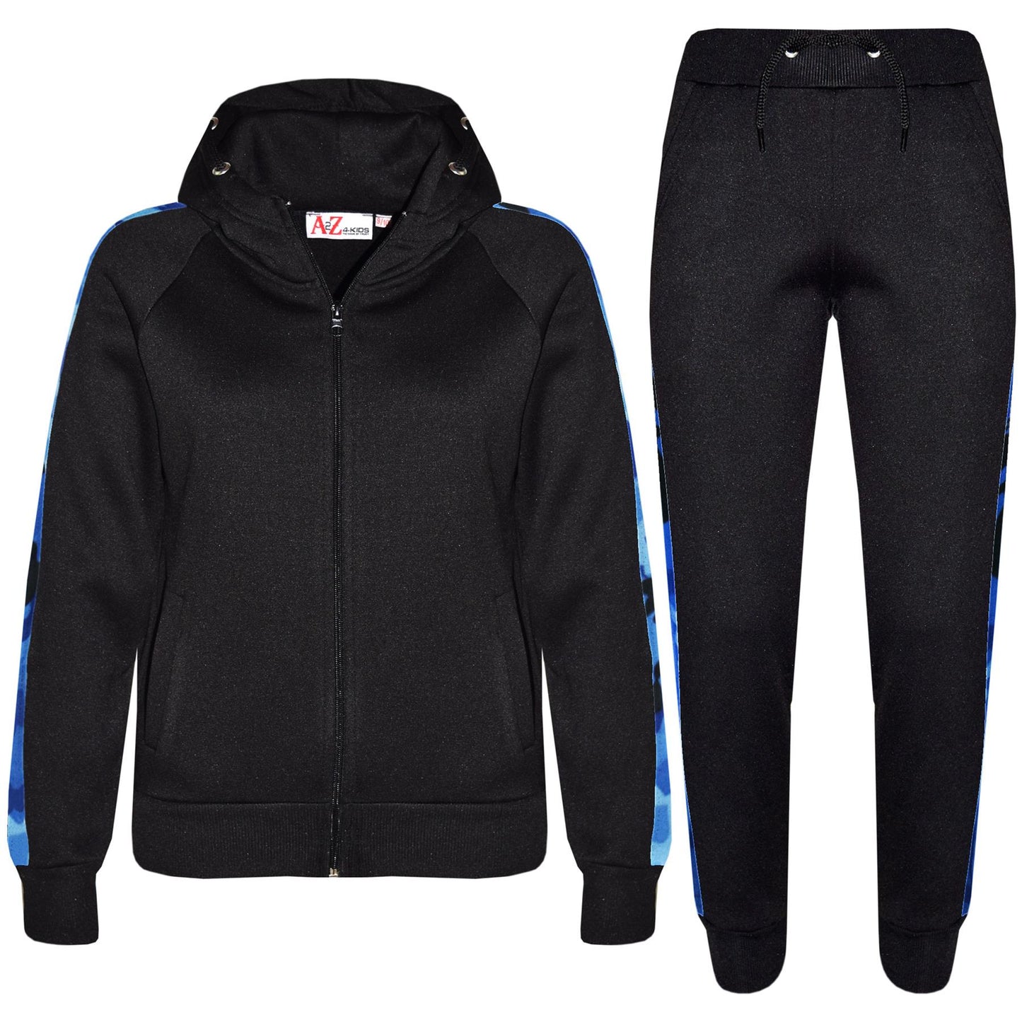 Kids Girls Boys Jogging Suit Fleece Hooded Hoodie Bottom Tracksuit Jogger 5-13Yr