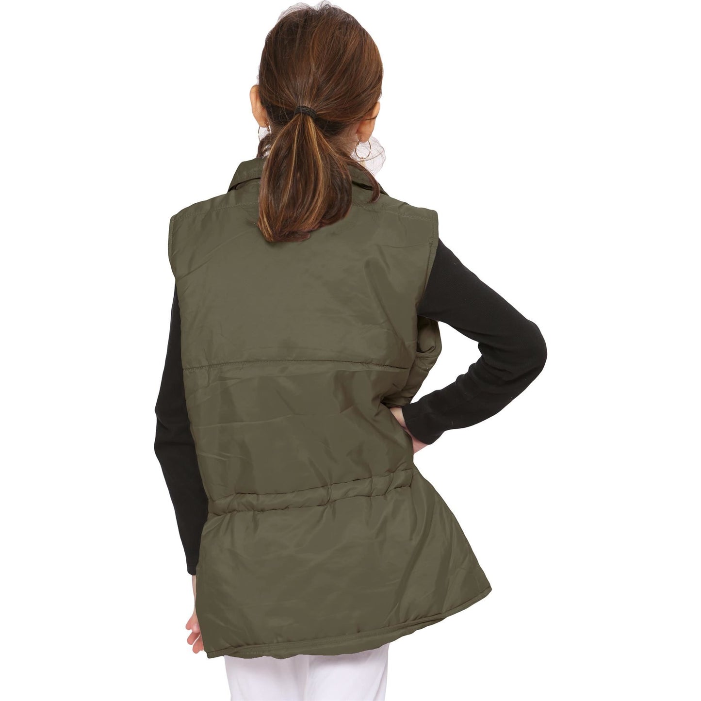Kids Girls Sleeveless Coat Gilet Fashion Oversized Gilet Style Jacket Coat