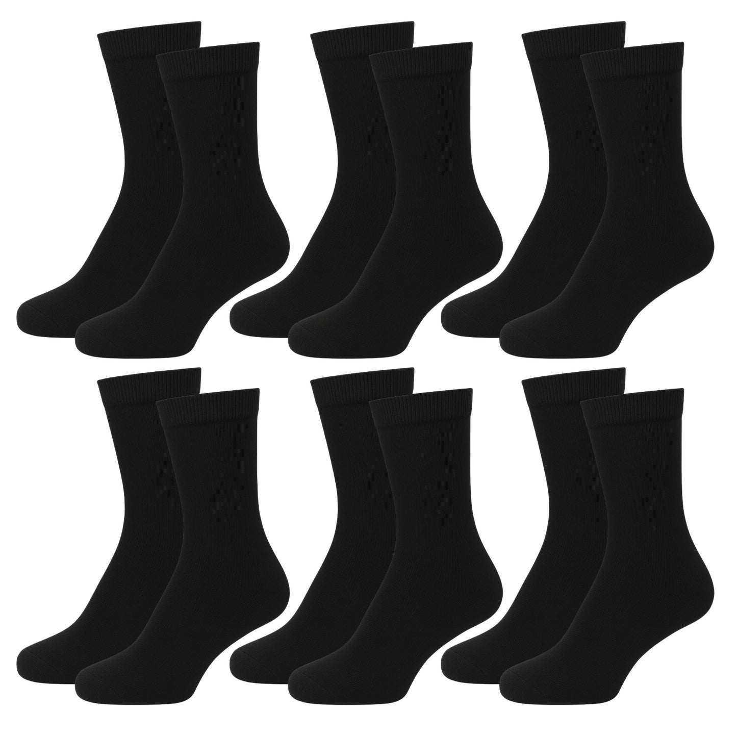 Plain Mens Cotton Socks 6 Pack Luxurious Soft Comfortable Casual Socks For Men