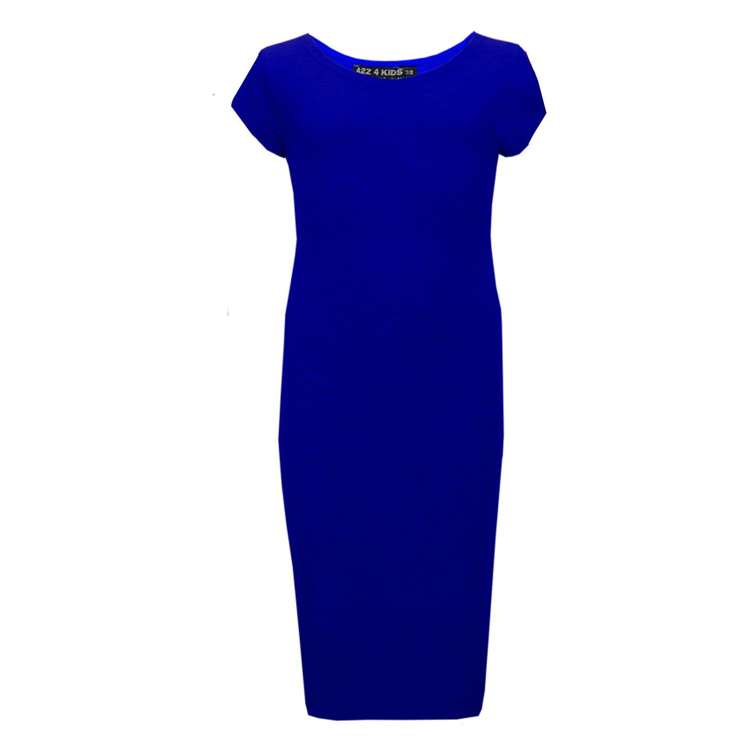 A2Z 4 Kids Girls Bodycon Plain Midi Dress Short Sleeve Dresses Party Costume