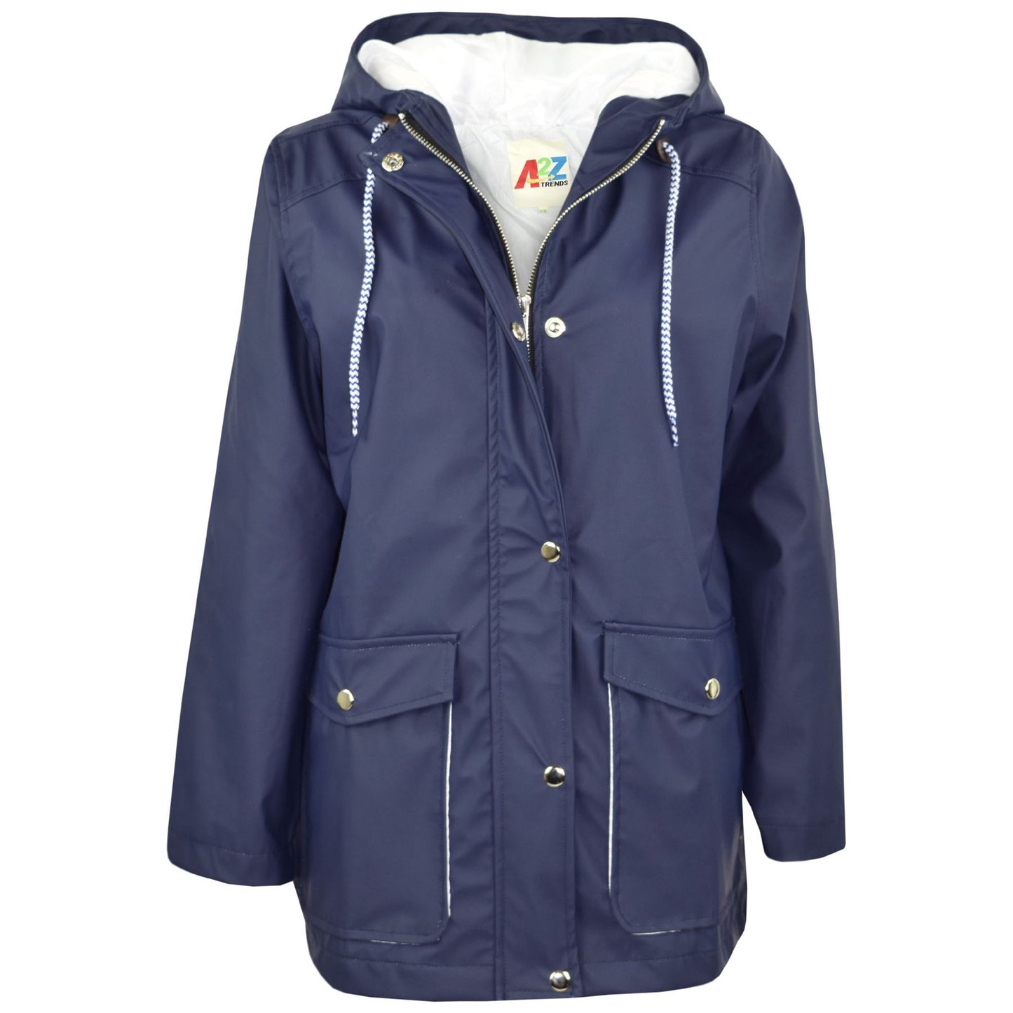 PU Raincoat Jacket Windbreaker Waterproof Parka Hooded Girls Boys Age 5-13 Years