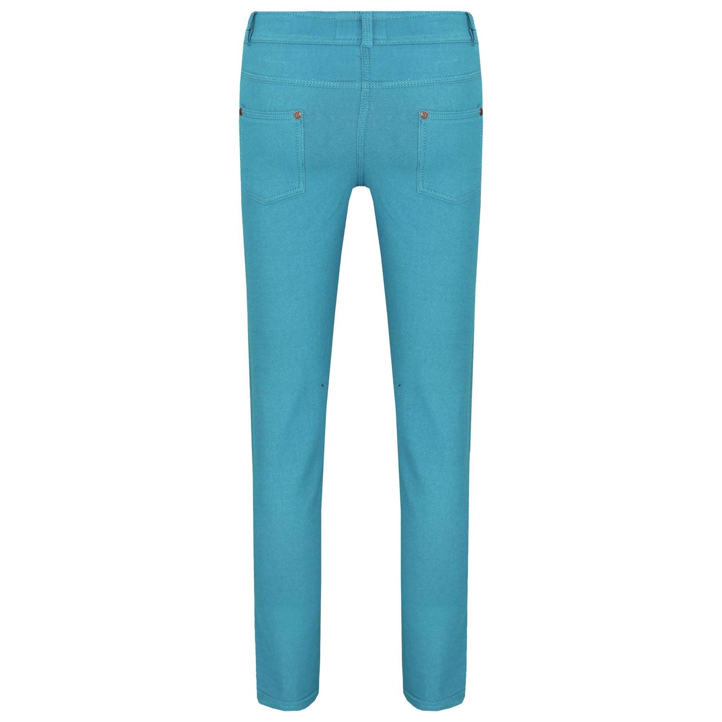 Kids Skinny Jeans Girls Stretchy Jeggings Fit Pants Coloured Trousers 5-13 Years